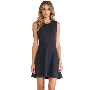 Theory Randria Dress in Dark Grey and Navy
